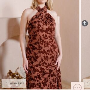 Revelry Athena burnout velvet Dress